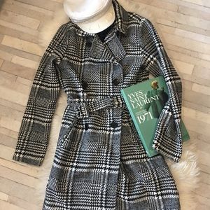 Parisian double breasted tweed trench